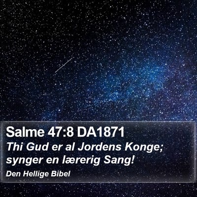 Salme 47:8 DA1871 Bible Verse Image