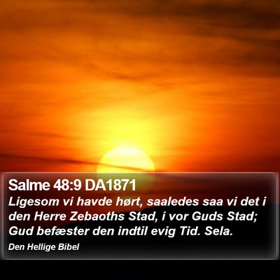 Salme 48:9 DA1871 Bible Verse Image