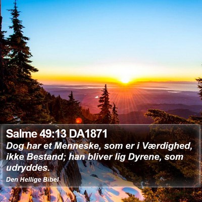 Salme 49:13 DA1871 Bible Verse Image