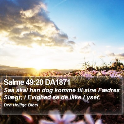 Salme 49:20 DA1871 Bible Verse Image