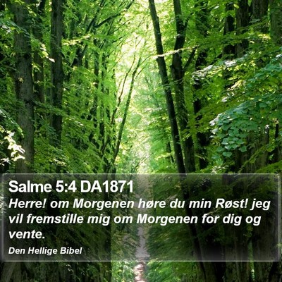 Salme 5:4 DA1871 Bible Verse Image