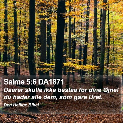 Salme 5:6 DA1871 Bible Verse Image
