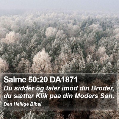Salme 50:20 DA1871 Bible Verse Image