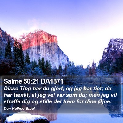 Salme 50:21 DA1871 Bible Verse Image