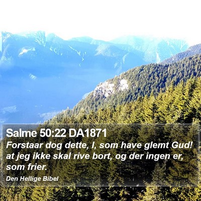 Salme 50:22 DA1871 Bible Verse Image