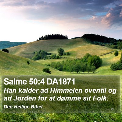 Salme 50:4 DA1871 Bible Verse Image