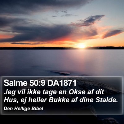 Salme 50:9 DA1871 Bible Verse Image