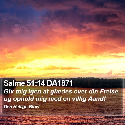 Salme 51:14 DA1871 Bible Verse Image