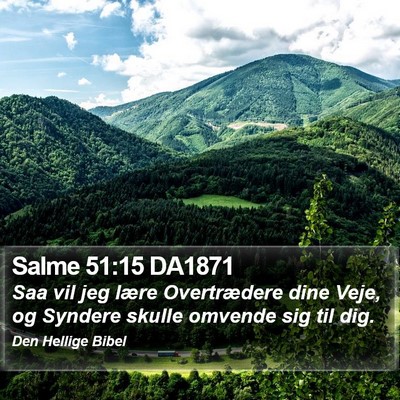 Salme 51:15 DA1871 Bible Verse Image