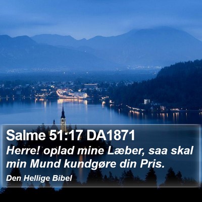 Salme 51:17 DA1871 Bible Verse Image