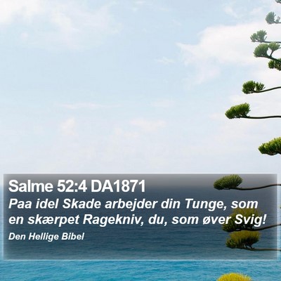 Salme 52:4 DA1871 Bible Verse Image