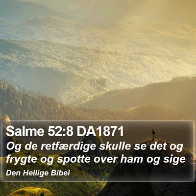 Salme 52:8 DA1871 Bible Verse Image