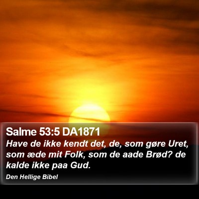 Salme 53:5 DA1871 Bible Verse Image