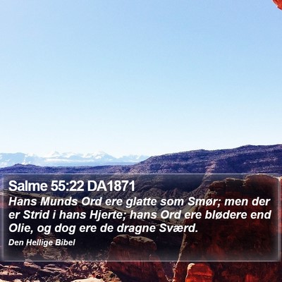 Salme 55:22 DA1871 Bible Verse Image