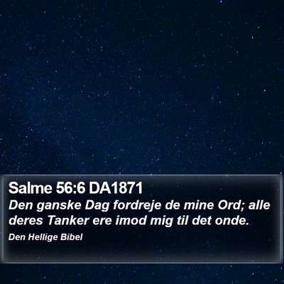 Salme 56:6 DA1871 Bible Verse Image