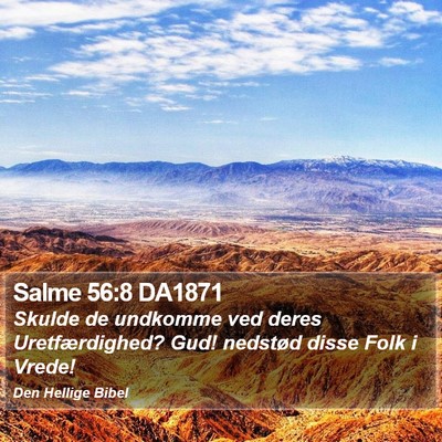 Salme 56:8 DA1871 Bible Verse Image
