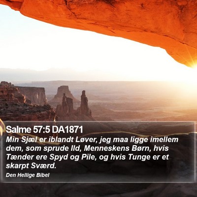 Salme 57:5 DA1871 Bible Verse Image