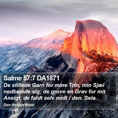 Salme 57:7 DA1871 Bible Verse Image