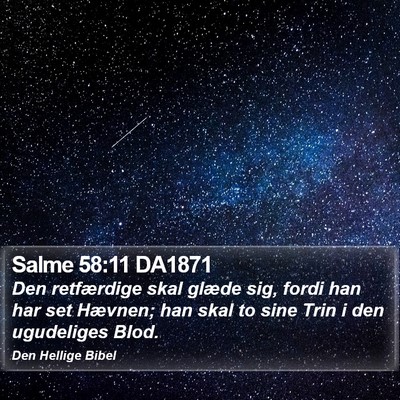 Salme 58:11 DA1871 Bible Verse Image