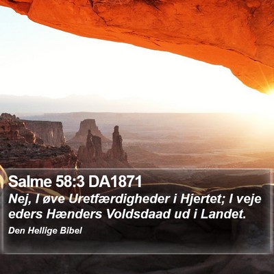Salme 58:3 DA1871 Bible Verse Image