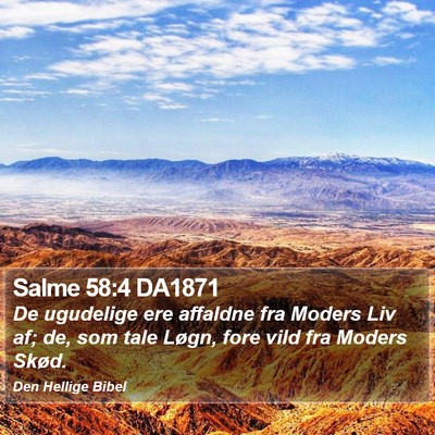 Salme 58:4 DA1871 Bible Verse Image