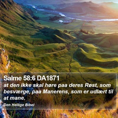 Salme 58:6 DA1871 Bible Verse Image