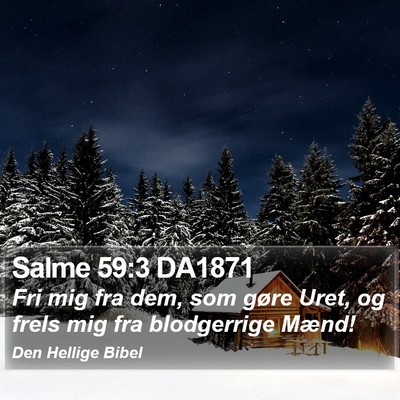 Salme 59:3 DA1871 Bible Verse Image