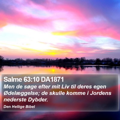 Salme 63:10 DA1871 Bible Verse Image