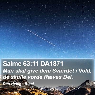 Salme 63:11 DA1871 Bible Verse Image