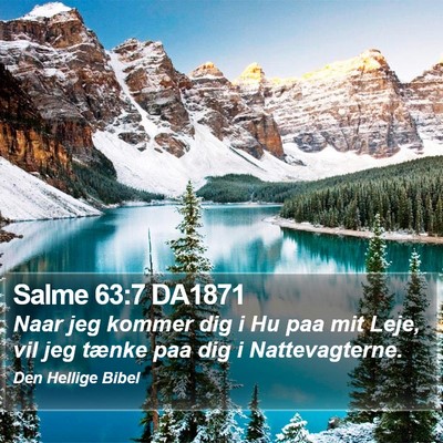 Salme 63:7 DA1871 Bible Verse Image