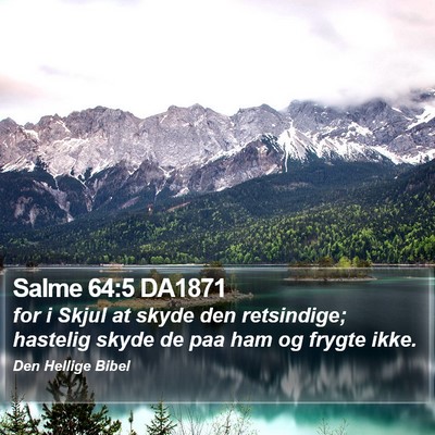 Salme 64:5 DA1871 Bible Verse Image