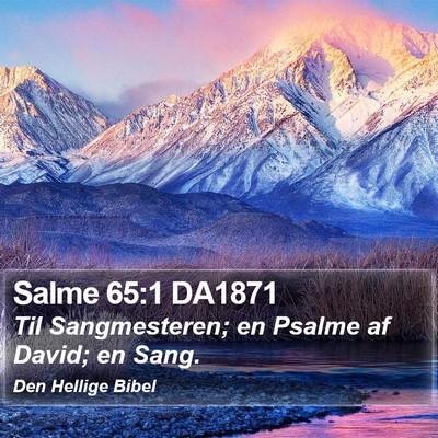 Salme 65:1 DA1871 Bible Verse Image
