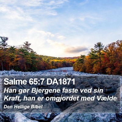 Salme 65:7 DA1871 Bible Verse Image