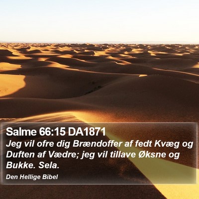 Salme 66:15 DA1871 Bible Verse Image