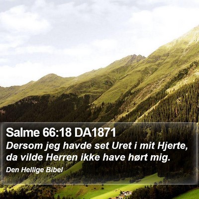 Salme 66:18 DA1871 Bible Verse Image