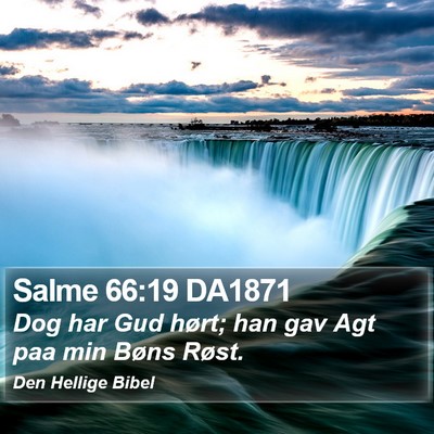 Salme 66:19 DA1871 Bible Verse Image
