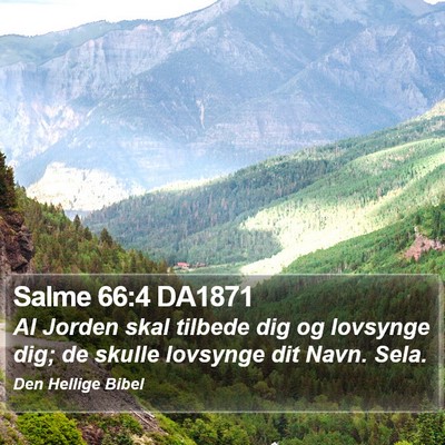 Salme 66:4 DA1871 Bible Verse Image