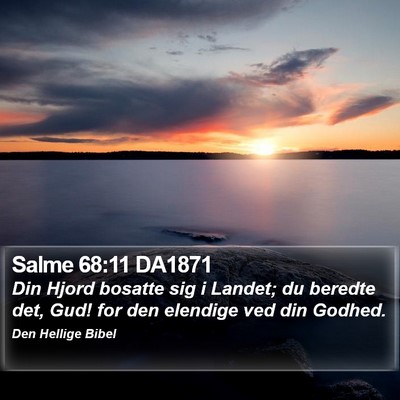 Salme 68:11 DA1871 Bible Verse Image