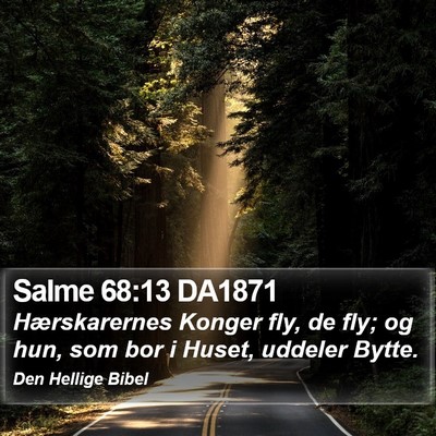 Salme 68:13 DA1871 Bible Verse Image