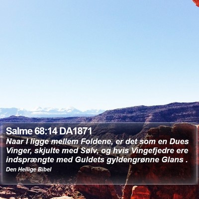 Salme 68:14 DA1871 Bible Verse Image