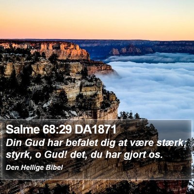 Salme 68:29 DA1871 Bible Verse Image