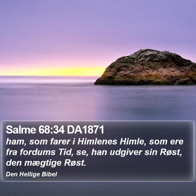 Salme 68:34 DA1871 Bible Verse Image