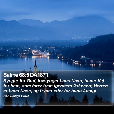 Salme 68:5 DA1871 Bible Verse Image