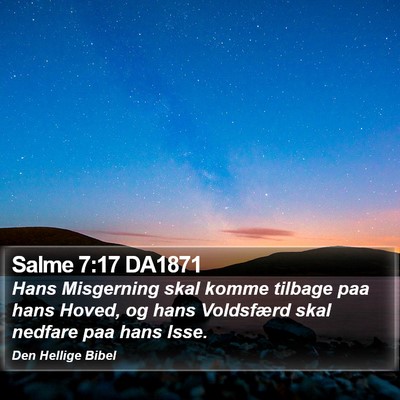 Salme 7:17 DA1871 Bible Verse Image