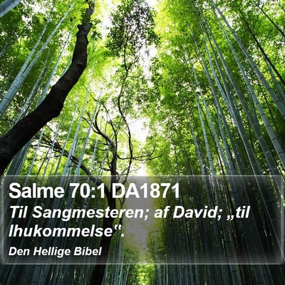 Salme 70:1 DA1871 Bible Verse Image