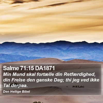 Salme 71:15 DA1871 Bible Verse Image