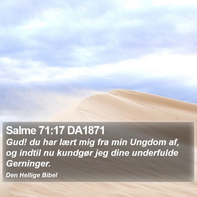 Salme 71:17 DA1871 Bible Verse Image