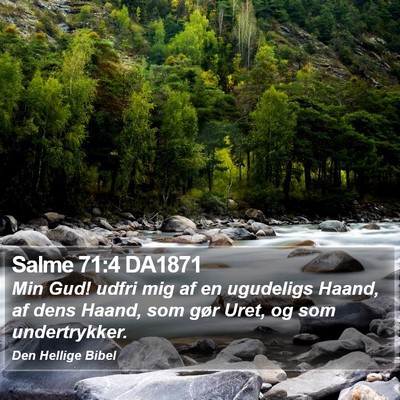 Salme 71:4 DA1871 Bible Verse Image