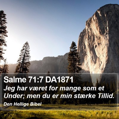 Salme 71:7 DA1871 Bible Verse Image