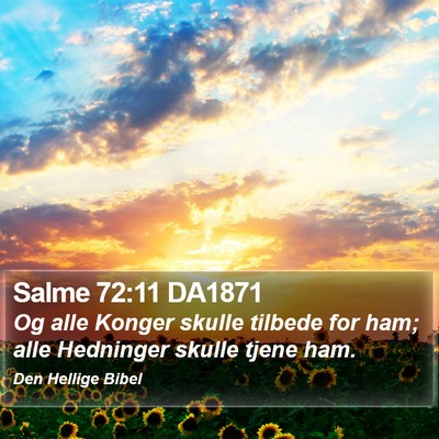 Salme 72:11 DA1871 Bible Verse Image